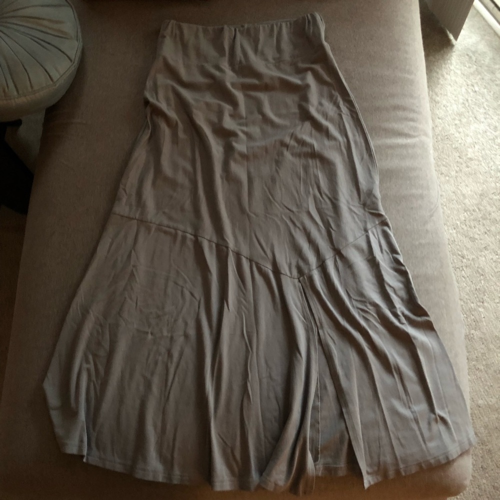 Light blue grey maxi/midi skirt